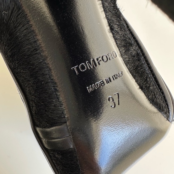 Tom Ford Leather Patchwork Calf Hair Knee-High Boots Fall/ Winter 2015 size 37 - Picture 13 of 16